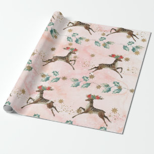 Papier Cadeau Noël Reindeer Xmas Motif de vacances