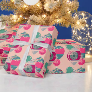Papier Cadeau Noël rétro Brite brillant