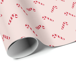 Papier Cadeau Noël rose vif poupée poupée mignonne motif sucre d