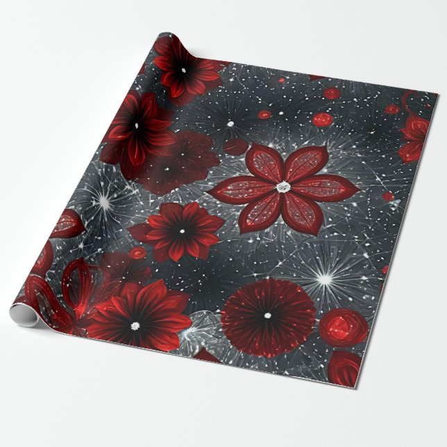 Papier Cadeau Noël rouge (Déroulé)