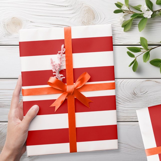 Papier Cadeau Noël Rouge blanc moderne (Créateur téléchargé)
