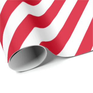 Papier Cadeau Noël Rouge Couleur Blanc rayures Noël Fête