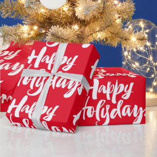 Papier Cadeau Noël Rouge Joyeuses Fêtes Jours Saints Religieux