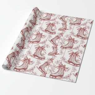 Papier Cadeau Noël Rouge Vintage