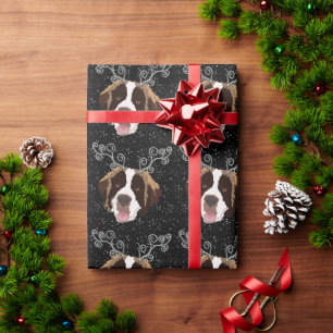 Papier Cadeau Noël Saint Bernard