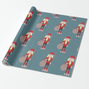 Papier Cadeau Noël scandinave de Père Noël