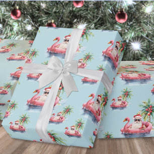 Papier Cadeau Noël sur la plage de Santa