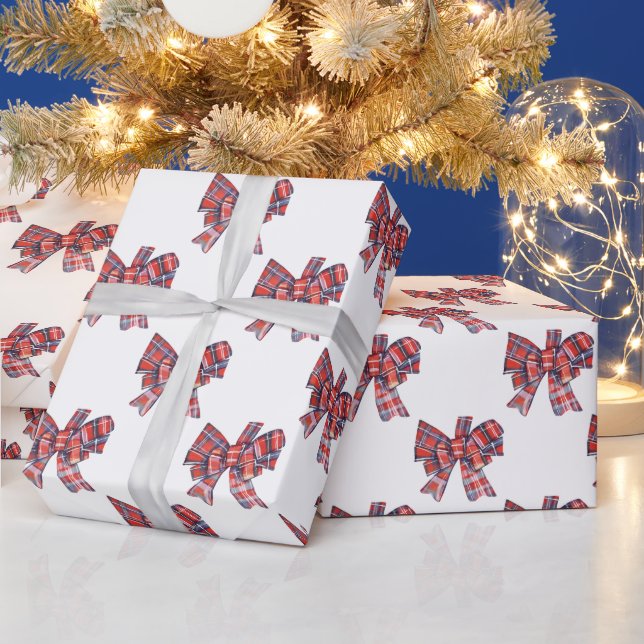 Papier Cadeau Noël Tartan Bow (Vacances)