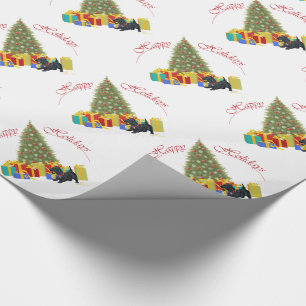 Papier Cadeau Noël Terrier Écossais