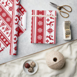 Papier Cadeau Noël Vacances Nordic Motif Cosy