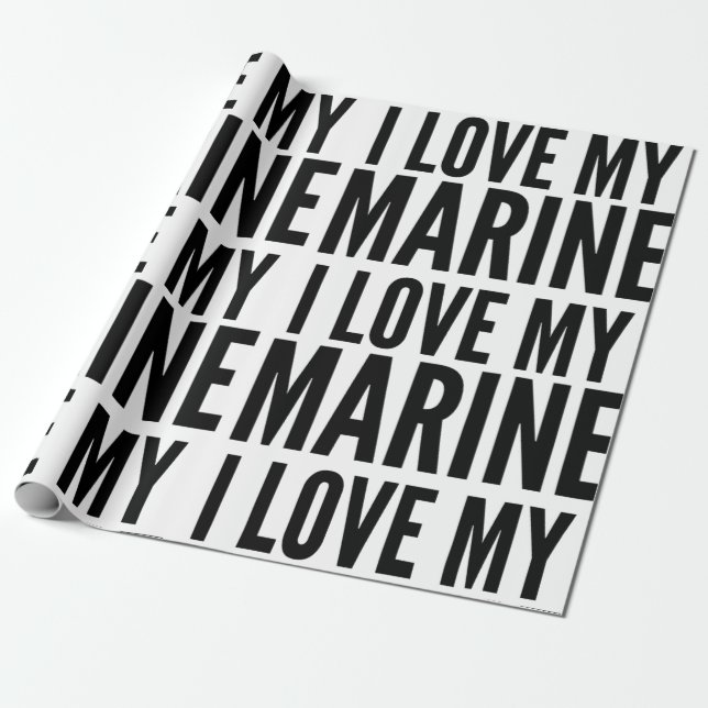 Papier Cadeau Noël vilain aime mon marine (Déroulé)