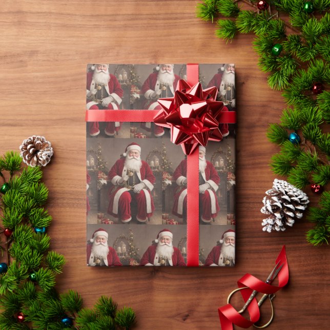 Papier Cadeau Noël Vintage victorien (Cadeau de vacances)