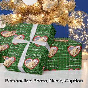 Papier Cadeau Noël votre animal de compagnie photo texte personn