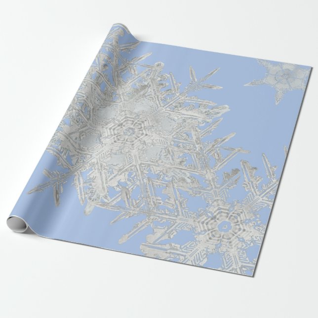PAPIER CADEAU NOËL WRAPPING WILSON BENTLEY SNOWFLAKES (Déroulé)