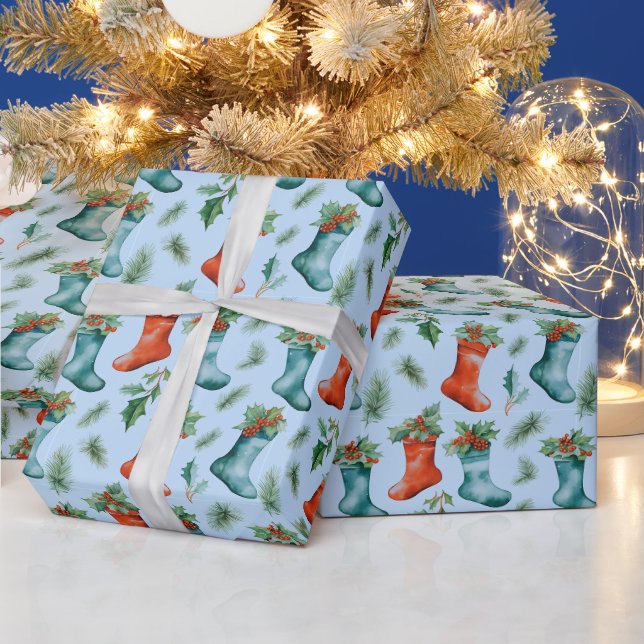 Papier Cadeau Noëls de Noël Berries d'hiver Noël (Vacances)