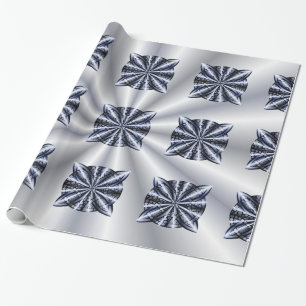 Papier Cadeau Noeud celtique bleu métallique