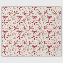 Nœud rouge coquette motif sans couture Noël