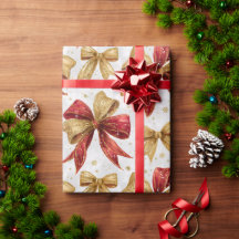 Nœuds de Noël en or rouge