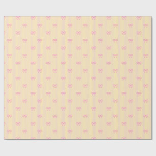 Papier Cadeau Nœuds de ruban Balletcore Jaune Ensoleillé