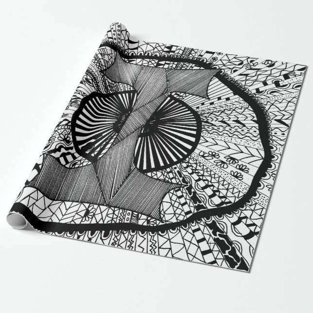 Papier Cadeau Noeuds d'enveloppement de silence (Déroulé)