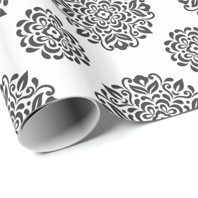 Papier Cadeau Noir et blanc (Coin rond)