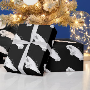 Papier Cadeau Noir et blanc 1960 Austin-Healey Rendering