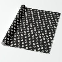 Noir et blanc animaux de motif d'empreinte de