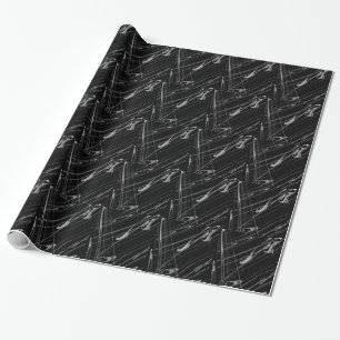 Papier Cadeau Noir et blanc moderne
