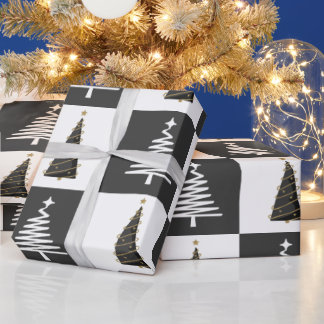 Papier Cadeau Noir et blanc moderne