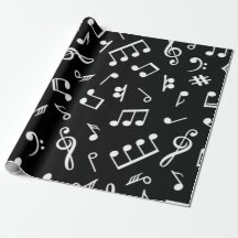 Noir et blanc note musicienne Motif