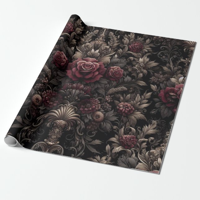Papier cadeau noir et marron (Déroulé)