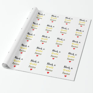 Papier Cadeau Noir et or pour toujours