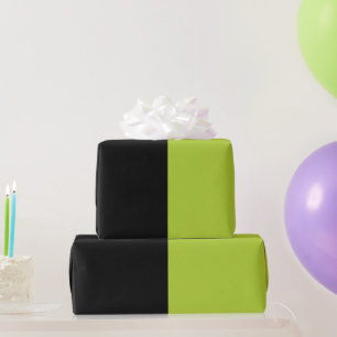 Papier Cadeau Noir et vert néon