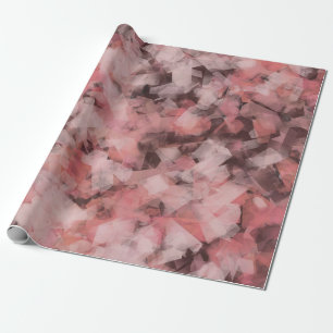 Papier Cadeau Noir Gris Rose Blanc Abstrait Géométrique Moderne