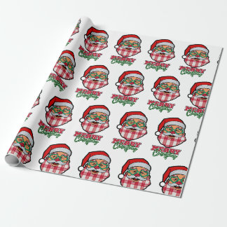 Papier Cadeau Noir Père Noël Played Noël Africain Américain