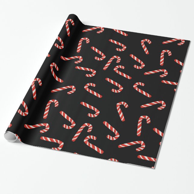 Papier Cadeau Noir rouge de motif de vacances d'aquarelle de (Déroulé)