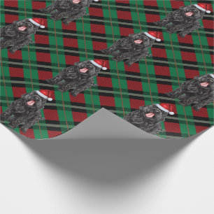 Papier Cadeau Noir Russe Terrier Jour férié Noël