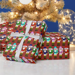Papier Cadeau Noisette Soldats Noël