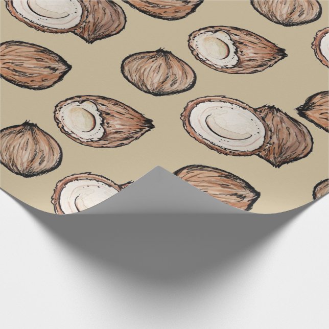 Papier Cadeau Noix de coco Motif (Coin)