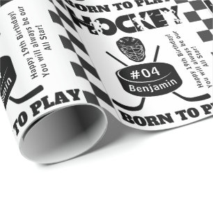 Papier Cadeau Nom Age Jersey Numéro Sentiment Hockey Sport