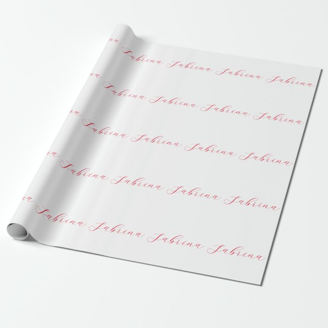 Papier Cadeau Nom de calligraphie classique professionnel person (Déroulé)