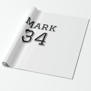 Papier Cadeau nom de l'équipe ajouter nom du joueur date sports