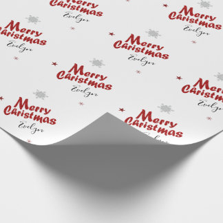 Papier Cadeau Nom de Noël élégant personnalisé