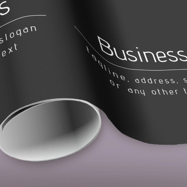 Papier Cadeau Nom d'entreprise minimal moderne et autres informa (Créateur téléchargé)