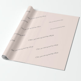 Papier Cadeau Nom et devis d'amour personnalisables