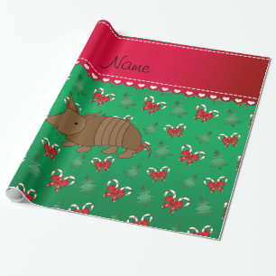 Papier Cadeau Nom personnalisé armadillo arcs sucres de canne ve