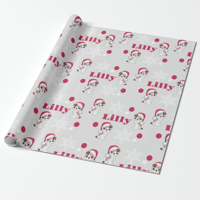 Papier Cadeau Nom personnalisé Chats Noël Noël Noël (Déroulé)