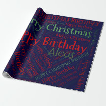 Nom personnalisé Joyeux Noël Anniversaire Drôle W