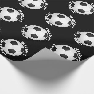 Papier Cadeau Nom personnalisé par anniversaire du football du