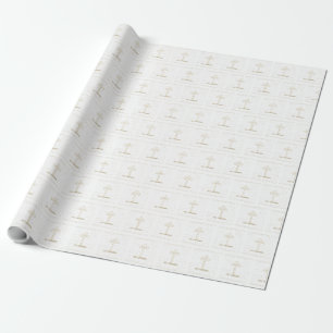 Papier Cadeau Nom personnalisé Première Sainte Communion Croix d